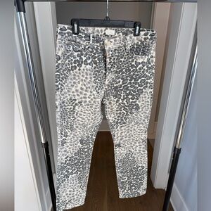 Mother White Leopard Jeans